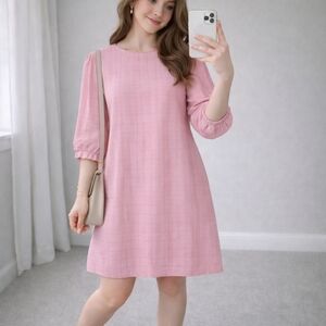 Chic Pink Midi Dress
